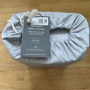 Threadery Full/Queen Duvet Cover Set Pima Cotton ~ NWT